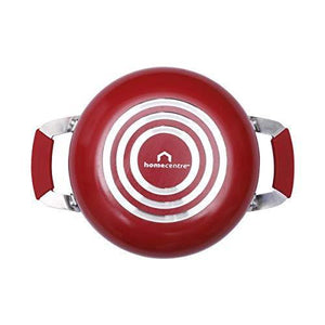 Home Centre Beattles Briston Aluminium Casserole with Lid - Red - Home Decor Lo