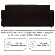 Load image into Gallery viewer, Adorn India Rio Highback Leatherette 3 Seater Sofa (Brown) - Home Decor Lo