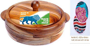 Max Home ® Wood Chapati, Roti, Paratha, Puri Box Casserole (Wooden) - Home Decor Lo
