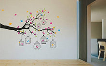 Load image into Gallery viewer, Decals Design Wall Sticker &#39;Branches With Flowers And Birds Cages Home Decoration&#39; - Home Decor Lo