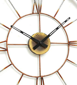Jota Rajasthani Handicraft Iron Cycle Wall Clock Designer Cycle Wall Clock | Wall Mounted Hanging Bicycle Showpiece Gift Clocks | (38 x 1 x 30 Inches) (Gold, Bronze); 564 - Home Decor Lo
