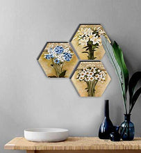 Load image into Gallery viewer, SAF Set of 3 Hexagon Kid&#39;s Room Decor Modern Art 6MM MDF UV Textured Home Decorative Gift Item 21 inch x 21 inch Painting SANFHX17 - Home Decor Lo