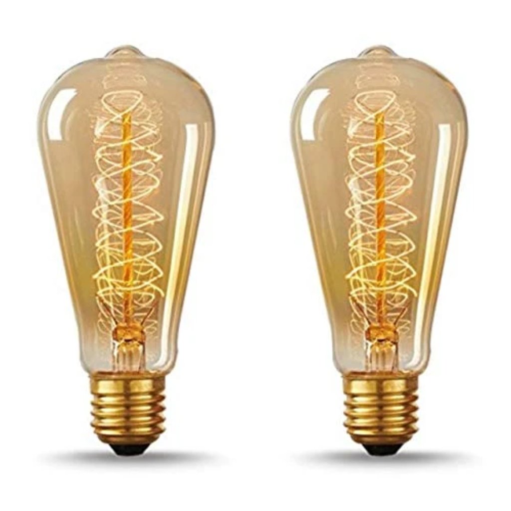 Vintage Edison Dimmable Tungsten Decorative Spiral Shape Filament: Pack Of 2 - Home Decor Lo
