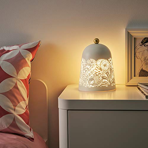 Ikea Aerglo IKEA SOLSKUR LED Table lamp, White, Brass-Colour - Home Decor Lo