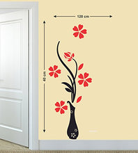 Load image into Gallery viewer, Decals Design &#39;Flowers with Vase&#39; Wall Sticker (PVC Vinyl, 60 cm x 60 cm), Multicolour - Home Decor Lo