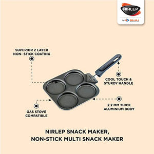 Nirlep by Bajaj Electricals 3-Piece Non-Stick Breakfast Gift Set (Multi Snack Maker 2.2 mm, Sandwich Griller 2 mm & Sandwich Pan 1.2 mm) - Home Decor Lo
