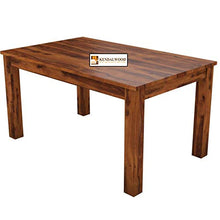Load image into Gallery viewer, Hariom Handicraft KendalWood Furniture Sheesham Wood Teak Finish Dining Table Set with 6 Chairs and Cushion - Home Decor Lo