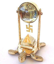 Load image into Gallery viewer, RUDRADIVINE Brass Tortoise with Pillar Pyramid and Shri Yantra - Home Decor Lo
