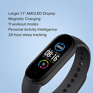 Mi Smart Band 5 – India’s No. 1 Fitness Band, 1.1-inch AMOLED Color Display, Magnetic Charging, 2 Weeks Battery Life, Personal Activity Intelligence (PAI), Women’s Health Tracking - Home Decor Lo