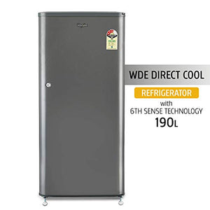 Whirlpool 190 L 3 Star (2019) Direct Cool Single Door Refrigerator(WDE 205 CLS 3S GREY-E, Grey) - Home Decor Lo