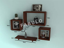Load image into Gallery viewer, Fabulo Room Decor Wall Shelf with 4 Shelves Brown - Home Decor Lo