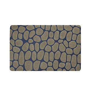 Ebasics | Glorious Super Slim Carbon Rubber Abstract Designer | Anti Slip Doormat (Grey) - Home Decor Lo