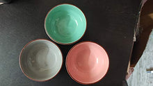 Load image into Gallery viewer, Separate Way Ceramic Soup/Dessert Bowl 400 Ml, 5.3 Inch Diameter Comes with Pink,Green,Light Gray Set of 3 - Home Decor Lo
