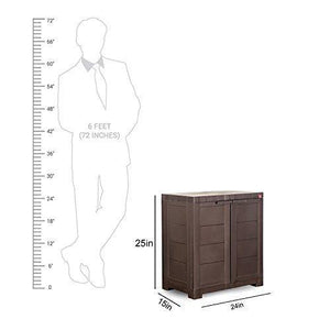 Cello Novelty Compact Cupboard - Ice Brown - Home Decor Lo