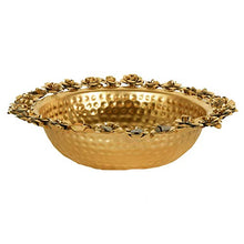 Load image into Gallery viewer, The Artizanat Decorative and Attractive Metal Urli Bowl for Flowers(Golden) - Home Decor Lo