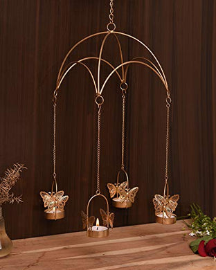 Collectible India Iron Umbrella Butterfly Shape T light Wall Hanging Candle Holders Votive for Home Decor - Home Decor Lo