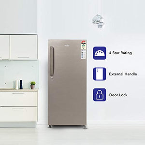 Haier 195 L 4 Star Direct-Cool Single-Door Refrigerator (HED- 20CFDS, Dazzle Steel) - Home Decor Lo