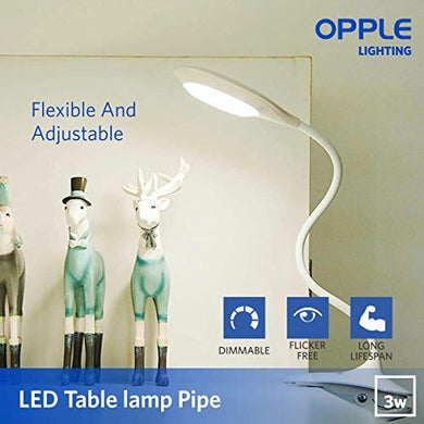 OPPLE Reading Light LED Rechargeable Flicker Free Desk Book Lamp ( White ) - Home Decor Lo