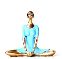 Load image into Gallery viewer, Craft Junction Handpainted Lady in Yoga Position Decorative Decorative Showpiece - 17.7 cm (Polyresin, Multicolor) - Home Decor Lo