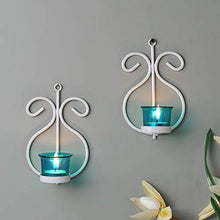 Load image into Gallery viewer, Homesake® Set of 2 Decorative White Wall Sconce