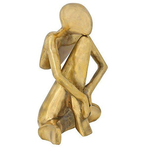 Contemporary Art Human Figurine Sculpture for Home Decor Indian Brass 8 Inch - Home Decor Lo