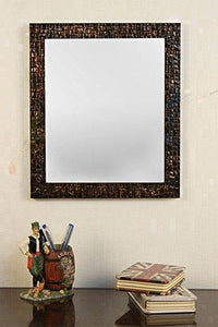 Art Street Copper Color Flat Decorative Wall Mirror/Makeup Mirror/Looking Glass Inner Size 10 x 12 inch, Outer Size 12 x 14 inch - Home Decor Lo