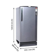 Load image into Gallery viewer, Godrej 190 L 5 Star Inverter Direct-Cool Single Door Refrigerator (RD 1905 PTI 53 SI ST, Sleek Steel) - Home Decor Lo