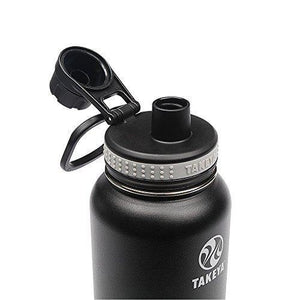Takeya Originals Vacuum-Insulated Stainless-Steel Water Bottle, 40oz, Black - Home Decor Lo