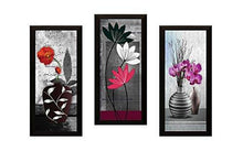 Load image into Gallery viewer, SAF Set of 3 Flower Floral Pot UV Coated Home Decorative Gift Item Framed Painting 17 inch X 24 inch - Home Decor Lo