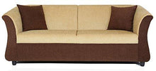 Load image into Gallery viewer, Adorn India Acura 3 Seater Sofa (Brown &amp; Beige) - Home Decor Lo