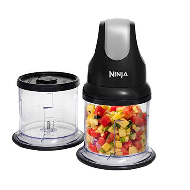 Ninja Professional Stackable Chopper for Fruits and Vegetable with 2 Tritan Jars & 2 Lids - 500 ml, Black - Home Decor Lo
