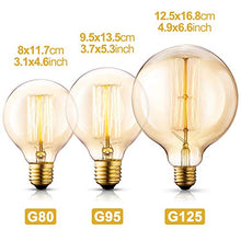 Load image into Gallery viewer, Citra Vintage Edison Bulbs,Antique Retro Incandescent Light Bulb 40W Squirrel Cage Filament Light Bulb G80 Classic Amber Glass E26/E27 Medium Base Dimmable (2 Pack) - Home Decor Lo