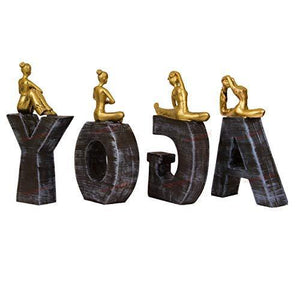 TIED RIBBONS Yoga Lady Showpiece for Home Décor - Wall Shelf Decoration Items for Living Room Bedroom - Gift Items for Anniversary (22.5 X 10 cm) - Home Decor Lo