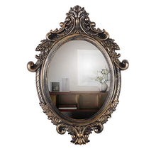 Load image into Gallery viewer, KURTZY Classic Antique Style Wall Mirror, Oval Sculpt for Home Décor, Living Room, Bedroom and Bathroom (46 cm x 63 cm) (Elliptical). - Home Decor Lo