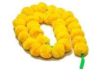 Load image into Gallery viewer, Phool Mala Artificial Genda Phool Marigold Fluffy Flower Garlands for Decoration (Yellow) - Home Decor Lo