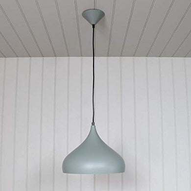 Coudre Grey Finish Metal Dome Pendant Ceiling Light Fitting Fixture Large Size (Bulb not Included) - Home Decor Lo