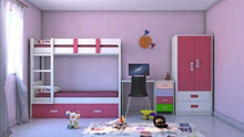 Load image into Gallery viewer, Adona Adonica Kids Room Furniture Set W/Twin Bunk Bed, Wardrobe And Desk - Home Decor Lo