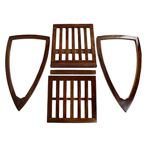 Hariom Handicraft KendalWood Furniture Sheesham Wood Walnut Finish Rocking Chair - Home Decor Lo