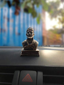 Comet Busters Chhatrapati Shivaji Maharaj Idol for Home/Office Decor, Car Dashboard - Home Decor Lo