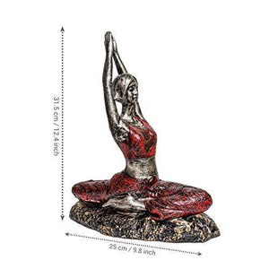 TIED RIBBONS Yoga Lady Statue Figurine for Home Living Room Table Top -  Home Decor Lo