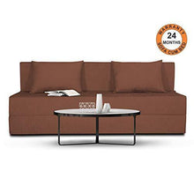 Load image into Gallery viewer, Adorn India Easy Three Seater Sofa Cum Bed Alyn 6&#39;x 6&#39; (Brown) - Home Decor Lo