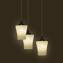 Load image into Gallery viewer, Somil Decorative Pendent Hanging Ceiling Lamp Of Three Designer Glass Shade In One Metal Fitting For Indore Lighting Decoration Compatible With 5 TO 60 Watt LED And Other Type Bulb