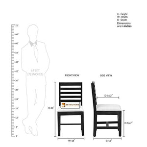 KendalWood Furniture  Sheesham Wood Dining Table(57 * 35) with 6 Chairs | 6 Seater Dining Set | Wooden Dining Table with Chair - Dining Room Furniture (Provincial Teak Finish with Cushion) - Home Decor Lo