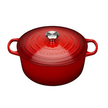 Load image into Gallery viewer, Le Creuset Signature Cast Iron Round Casserole, 28 cm - Cerise - Home Decor Lo