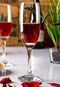 AARYA OPERIA Transparent Red Wine Glass (Set of 2, 165ML) - Home Decor Lo