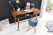 Load image into Gallery viewer, G Fine Furniture Wooden Writing Study Desk for Room Table for Adults | Study Table for Home and Office | Sheesham Wood, Brown &amp; Black - Home Decor Lo