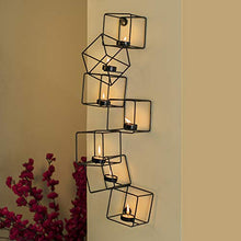 Load image into Gallery viewer, Homesake Metal Wall Sconce Cubic Votive Tealight Candle Holder with Scented Candles