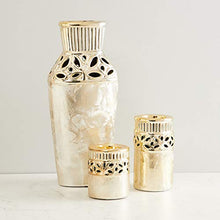 Load image into Gallery viewer, Home Centre Stellar Fantasy Laser-Cut Vase with T-Light Holder - Set of 3 - Home Decor Lo