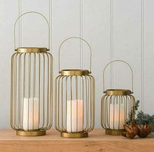 Load image into Gallery viewer, HOMEIVA Lantern Candle Holders (Vintage) (Set of 3) - Home Decor Lo