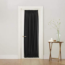 Load image into Gallery viewer, Sun Zero Barrow Energy Efficient Door Panel Curtain, 54&quot; x 72&quot;, Black - Home Decor Lo